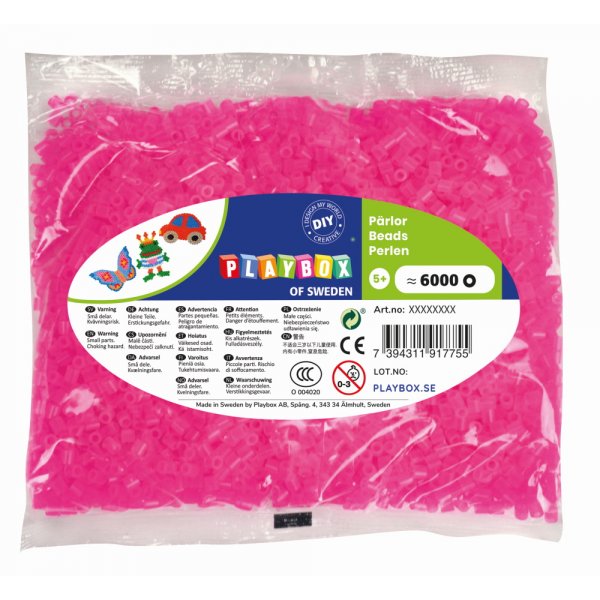 Parels 6000 transparant roze