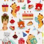 Stickers - verjaardagskatten