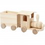 Trein met wagen - Hout