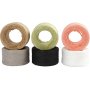 Raffia Papiergaren - gemengde kleuren - 6 x 100 m