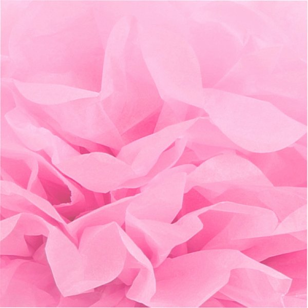 Papieren pompons - lichtrood - 3 st