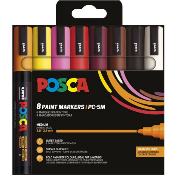 Poscaset PC-5M Warme Kleuren - 8 Potloden Poscaset PC-5M Warme Kleuren - 8 Potloden