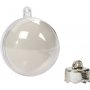 Decoratieve bal - transparant - 5 cm - 10 st