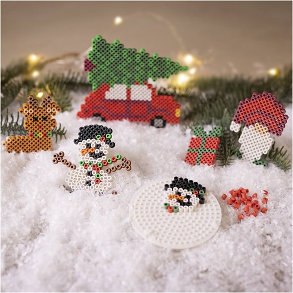 DIY Kit NABBI BioBeads - Kerstauto - rendier - sneeuwpop - Kerstman en kerstcadeau