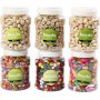 Houten kralen - gemengde kleuren en maten - 6 x 400 ml
