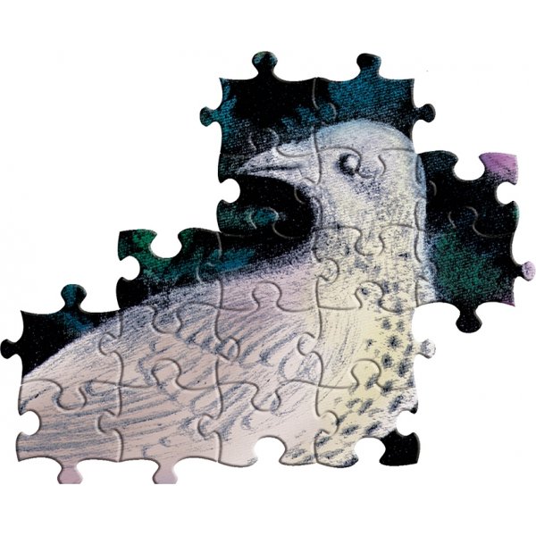 Puzzel 1008 stukjes - Vogel in varenstruik