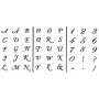 Sjablonen - letters en cijfers - A5 - 3 vellen