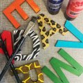Klant imago Onbehandelde houten letters 80x5 mm - A