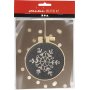Mini DIY Kit Borduren - grijs - Sneeuwvlok