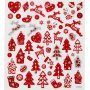 Stickers - rood/witte kerst
