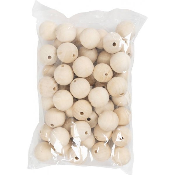 Houten kralen - Ø35 mm - 50 st Houten kralen - Ø35 mm - 50 st