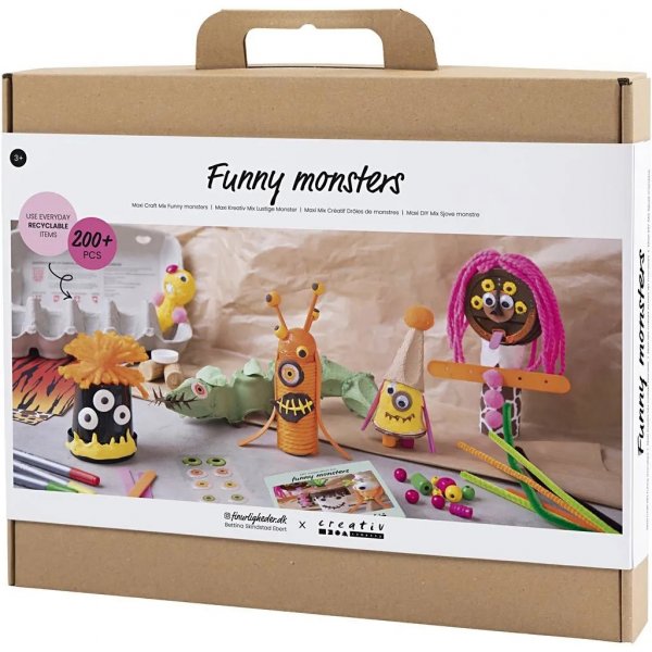 Maxi DIY Mix Grappige Monsters, gemengde kleuren Maxi DIY Mix Grappige Monsters, gemengde kleuren