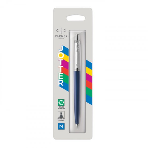 Balpen Parker Jotter - Marineblauw - Medium blauw - 1-blister