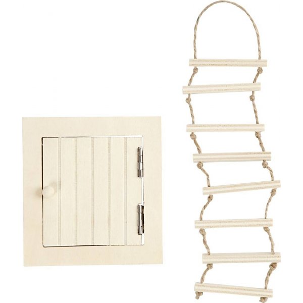 Kerstaccessoires - Windluik en touwladder