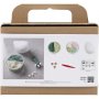 Mini DIY Kit Modellering, lichtgroen, donkergroen, Monster Lulu