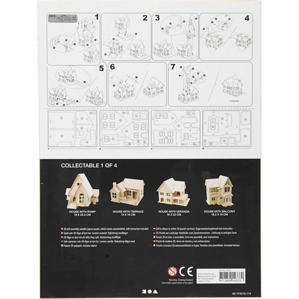 3D-bouwfiguur - Huis met veranda 3D-bouwfiguur - Huis met veranda