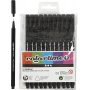 Colortime Fineliner Marker - zwart - 12 st