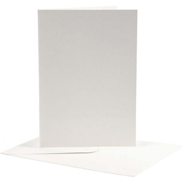 Ansichtkaart met envelop - gebroken wit - 12,5 x 17,5 cm - 10 st Ansichtkaart met envelop - gebroken wit - 12,5 x 17,5 cm - 10 st