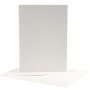 Ansichtkaart met envelop - gebroken wit - 12,5 x 17,5 cm - 10 st