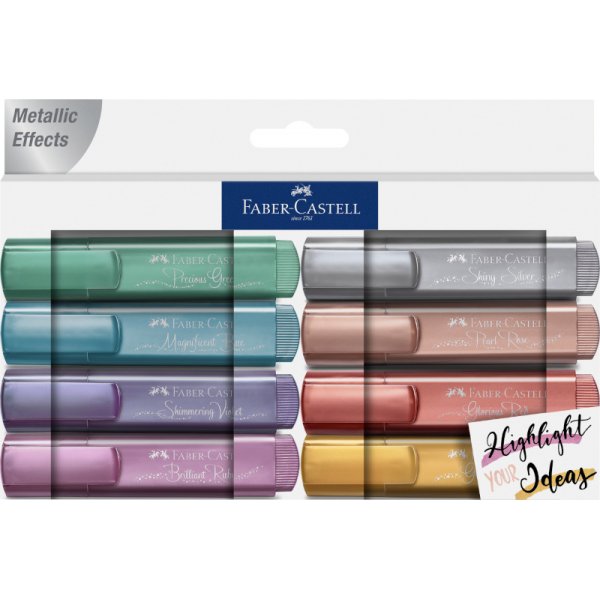 Markeerstift - Faber-Castell - Metallic CS - 8 st