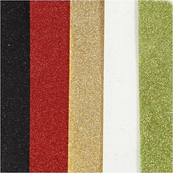 Decoratief rubber - gemengde kleuren - A5 - 5 st