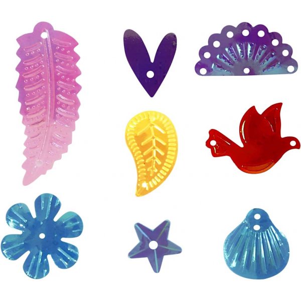 Pailletten - parelmoer kleuren - 30 g Pailletten - parelmoer kleuren - 30 g