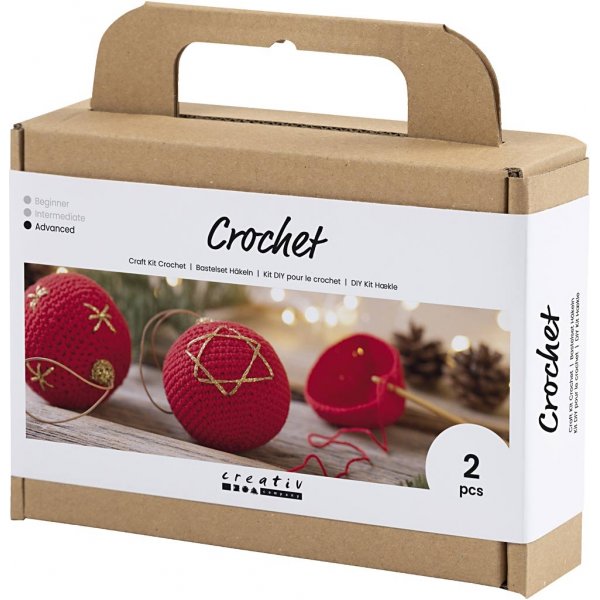 DIY Kit Haken - rood - Kerstboomballen DIY Kit Haken - rood - Kerstboomballen