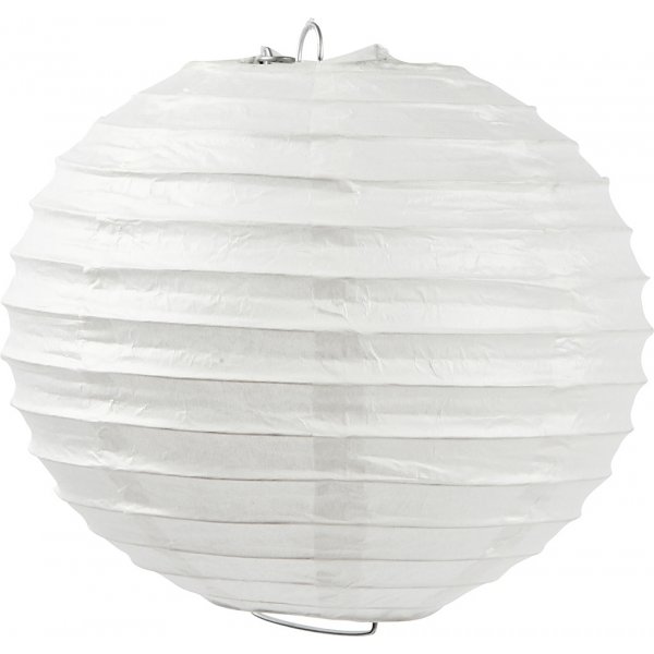 Papieren lamp - wit - Rond - 35 cm