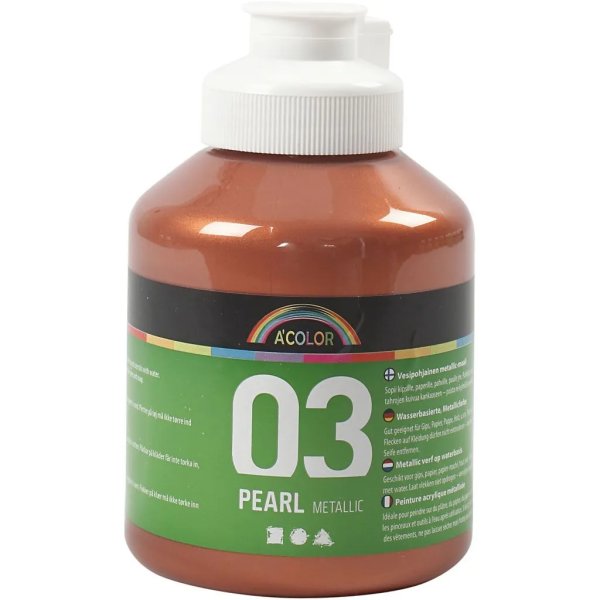 Schoolverf Acryl - Metallic - metallic koper - metallic - 500 ml Schoolverf Acryl - Metallic - metallic koper - metallic - 500 ml