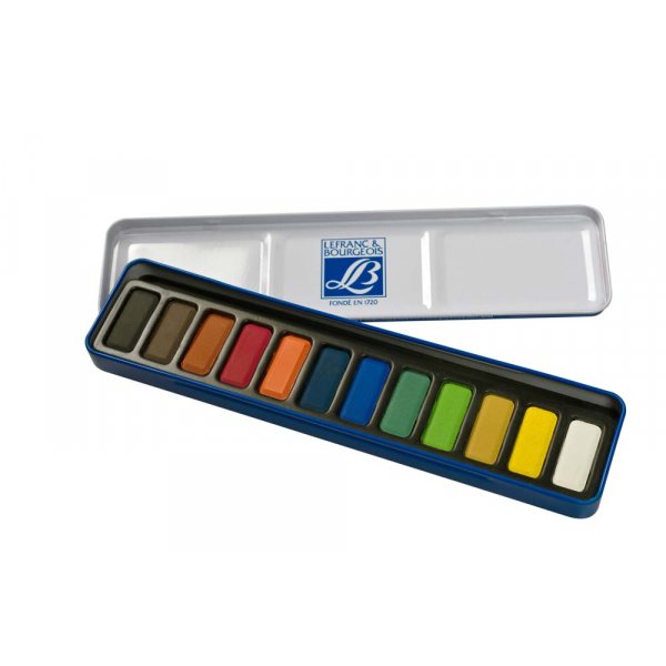 Aquareldoos L&B in Metaal - 12 Bekers