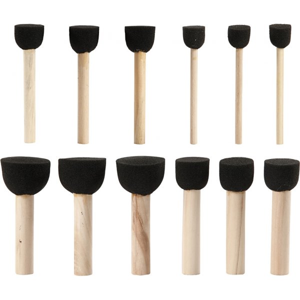 Foam stencilpenselen - 12 st