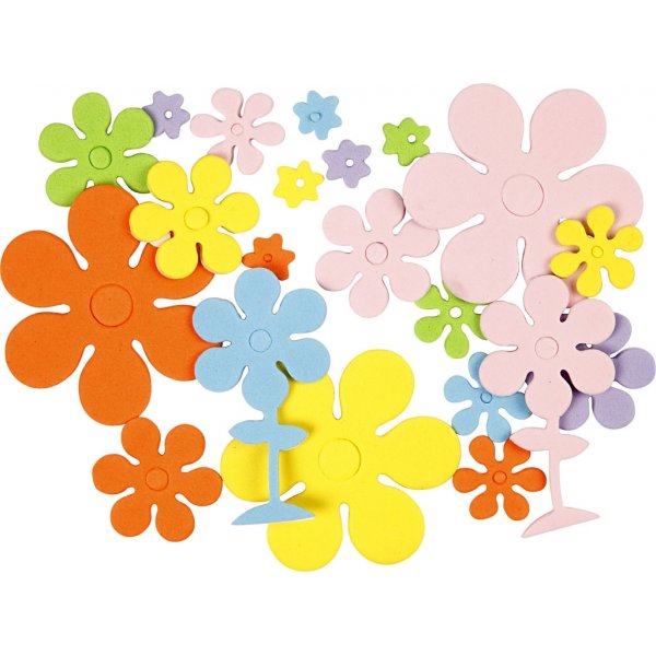 Decoratieve rubberen bloemen - gemengde kleuren - 100 st