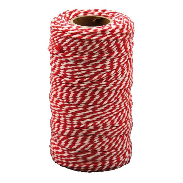 Katoenen koord 100 mx 2 mm, rood