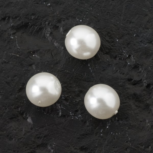 Glaswaskralen rond 8 mm Wit - 20 st