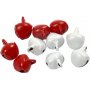 Bellen - rood/wit - 50 stuks - 8 mm