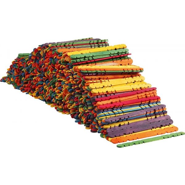 Constructiestokjes - gemengde kleuren - 1000 st