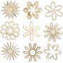 Houten decoraties - Bloemen - 45 st