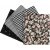 Patchworkstof - zwart - 4 st