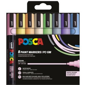 Poscaset PC-5M Pastelkleuren - 8 Potloden