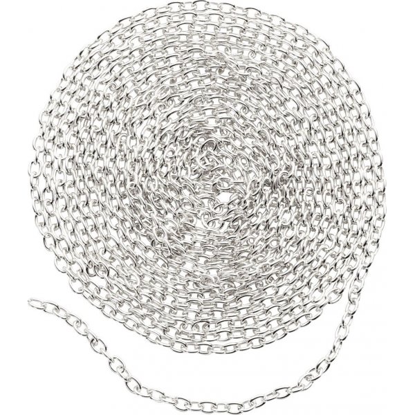 Ketting - verzilverd - 2 m