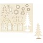 Doe-het-zelf houten figuren - huizen - hout - herten