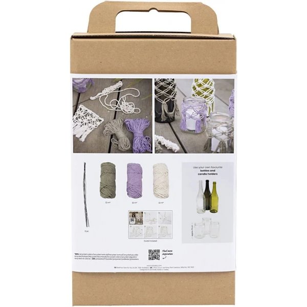 DIY Kit Macramé, Glazen decoratie DIY Kit Macramé, Glazen decoratie