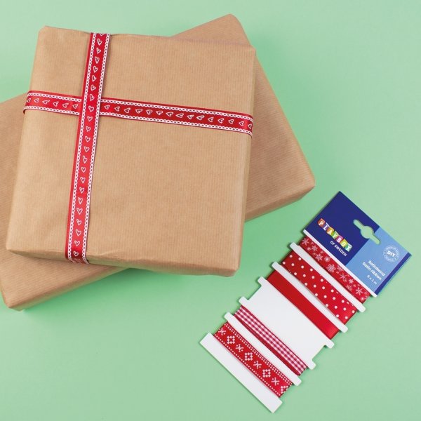 Satijnen lintmix - 6 st