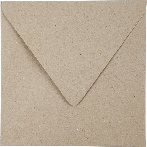 Gerecyclede envelop - naturel - 16 x 16 cm - 50 st Gerecyclede envelop - naturel - 16 x 16 cm - 50 st