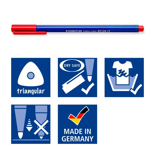 Vezelstiften Triplus Color in etui 1mm - 40 stiften