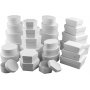Kartonnen dozen - wit - 168 stuks - Inhoud kan variren