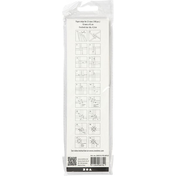 Sterstroken - wit - Ø4,5 cm - 100 stroken Sterstroken - wit - Ø4,5 cm - 100 stroken