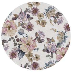 Oliezeil met bloemenmotief - Heide Oliezeil met bloemenmotief - Heide