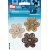 Stoffenlabel zelfklevend/opstrijkbaar Bloemen bruin/naturel