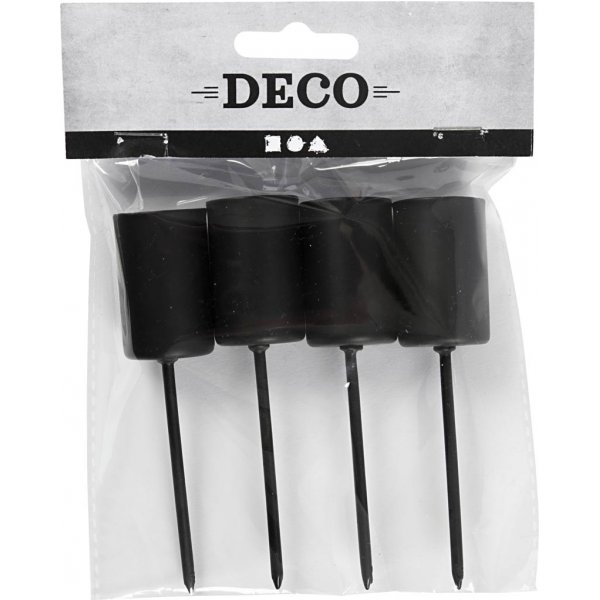 Kaarsenhouder op metalen punt - 4 st Kaarsenhouder op metalen punt - 4 st